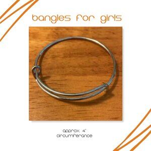 Eight silver expandable children bracelets NEW